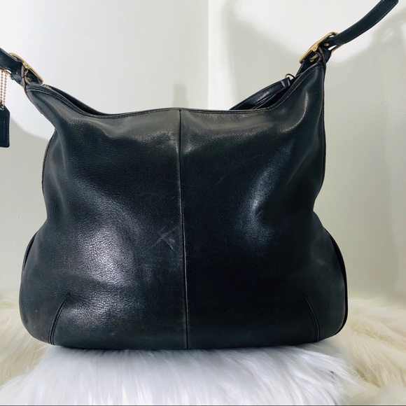 Coach Vintage Black Leather bucket type bag - Picture 2 of 7
